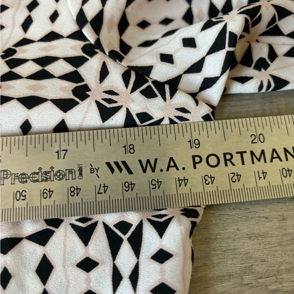 CAbi "Colony Club" Blush Pink & Black Geometric Cheetah Print Belted Shirt Dress - Picture 5 of 12